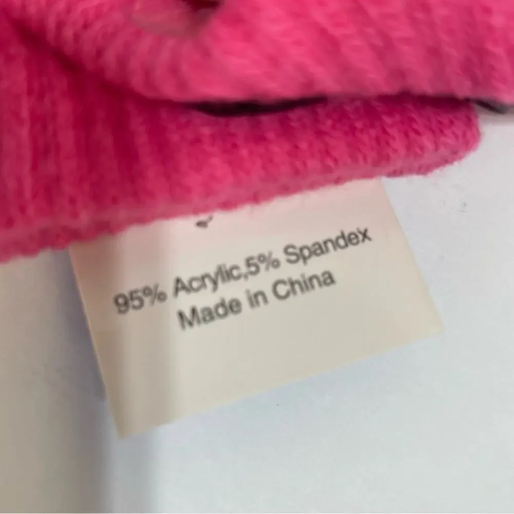 Pink Silver Sequins Winter Gloves